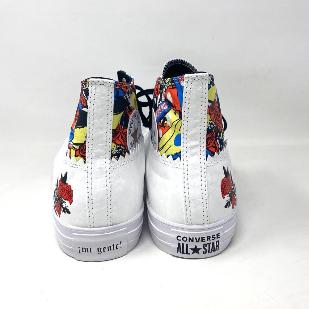💖MEGA SALE💖Converse CTAS Chuck Taylor Hi Mi Gente Leather White Women 171494C - Picture 8 of 10